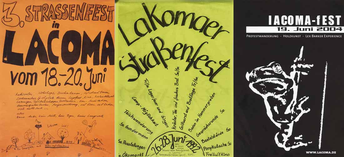 historische Plakate zum Lakomaer Straßenfest