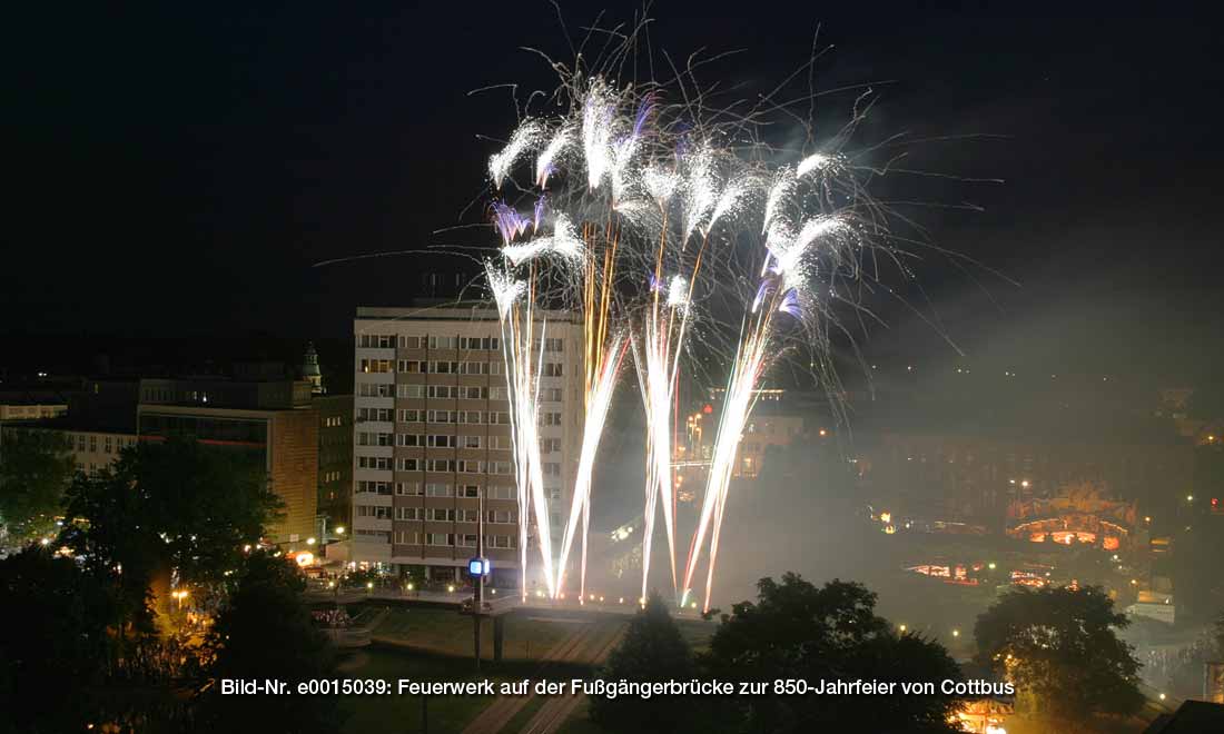 Feuerwerk zur 850-Jahrfeier von Cottbus