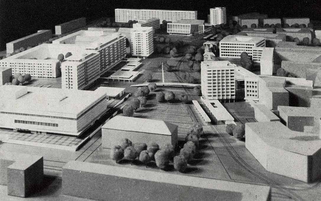 Entwurfamodell zum Bau der Cottbuser Stadtpromenade von 1967